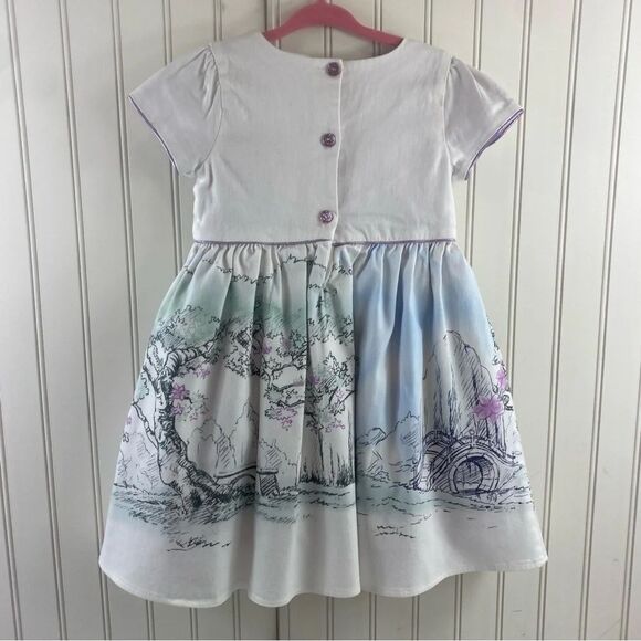 Disney Animators’ Collection Girls Mulan Princess White Party Dress Costume Sz 4 - Picture 6 of 14